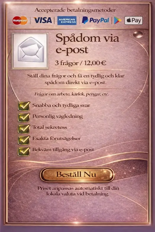 Jag vill känna till min framtid, jag söker ett bra sätt, jag söker spådom via e-post, framtid via te